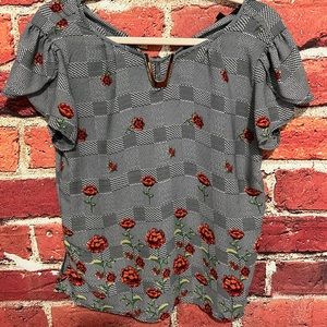 Rose pattern top